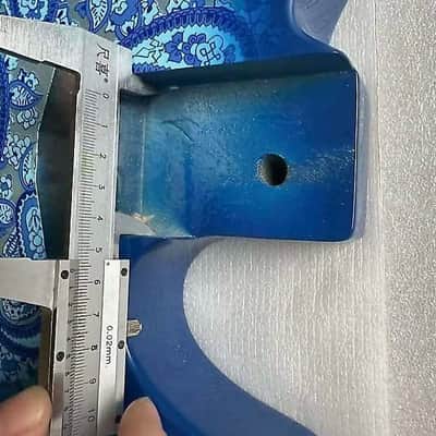 Mahogany Telecaster Tele Style Guitar Body in Vintage Blue Amoeba Finish image 5