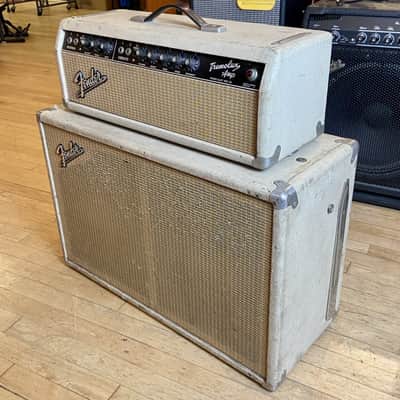 1964 Fender Tremolux Head & 2x10 Cabinet - Cream Tolex image 3