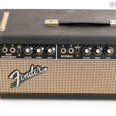 1965 Fender Bassman Blackface 50-Watt Vintage Amp Head 110V image 2