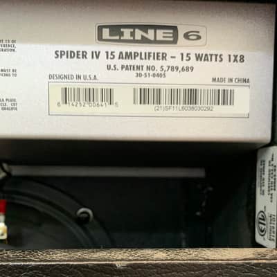 Line 6 Spider IV 15 15-Watt 1x8" Digital Modeling Guitar Practice Amp 2009 - 2016 - Black image 4