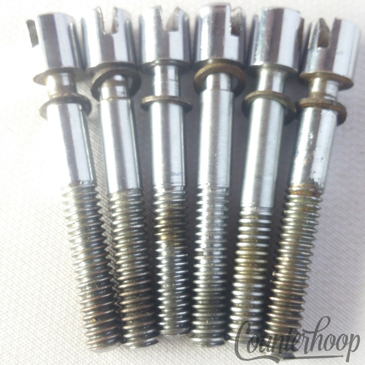 Sonor 6x 1 3/4"Slotted Tension T-Rods Snare/Floor Tom Drum Vintage60s-70s Phonic — main photograph