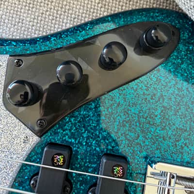 Modulus RevOLite Jazz 5 String Fretless 2024 - Blue/Silver Flake image 6
