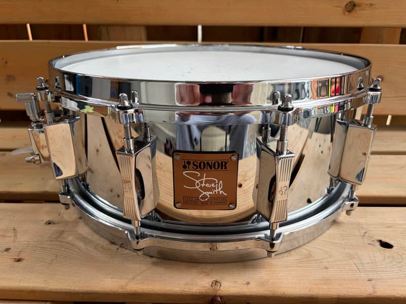 SONOR STEVE SMITH SIGNATURE CAST STEEL SNARE 14" X 5.5" / DISCONTINUED MADE IN GERMANY image 1