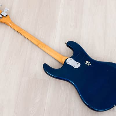 1966 Mosrite Ventures Model Bass Ink Blue 100% Original w/ Case image 13