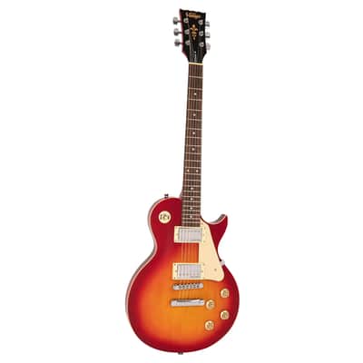 Vintage Coaster V10 Single Cutaway Electric Guitar - Cherry Sunburst image 2