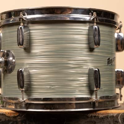 1960s Rogers 9x13 Sky Blue Ripple Pearl Tom image 6