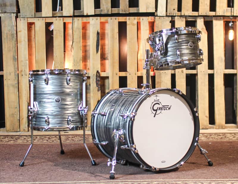 Gretsch Brooklyn Grey Oyster Nitron Drum Set - 16x18, 8x12, 14x14 - SO#1302814 image 1