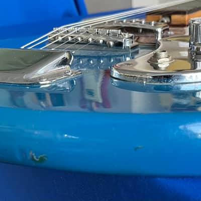 Vintage 1960s Kingston Kawai Teisco Swinga Style~S1T Hound Dog Offset Dbl Cutaway Guitar Ocean Blue All Original! ** SEE VIDEO** image 22