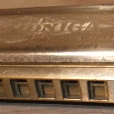 RARE, VINTAGE HOHNER SUPER CHROMONICA CHROMATIC HARMONICA - GOOD, USED AND WORKING image 2