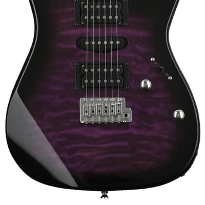 Ibanez Gio GRX70QA Electric Guitar - Transparent Violet Sunburst image 2