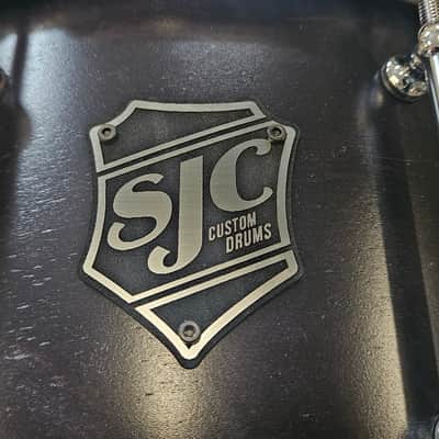 SJC Custom Maple Snare Drum 2023 Black 7x14 image 2