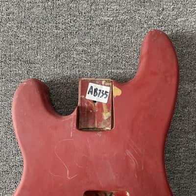 Red Left Handed 4 String Precision Bass Style Body image 6