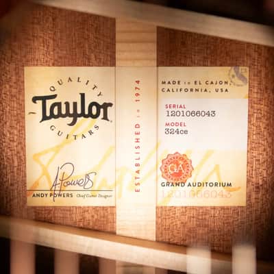 Taylor Next Generation 324ce Grand Auditorium Acoustic/Electric Guitar with Hardshell Case image 14
