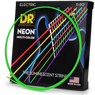 DR Strings HI-DEF NEON™ - MULTI-COLOR Colored Electric Guitar Strings: Heavy 11-50 image 2