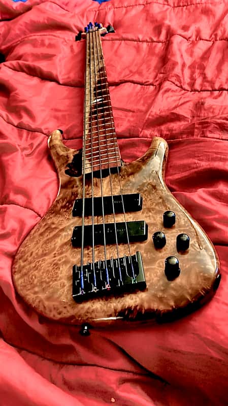 Roscoe Guitars LG-5 Custom 2004-2006 Burl myrtle body with Exhibition grade with bark inclusions Top image 1