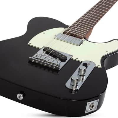 Schecter Nick Johnston Signature PT Electric Guitar in Atomic Ink Bundle with Hard Shell Carrying Case (2 Items) image 6