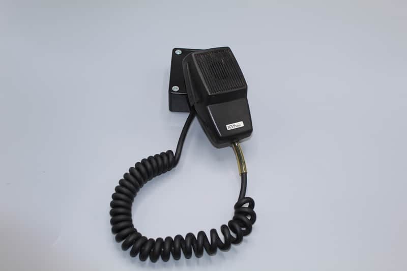 Circuit Bent Push-to-Talk Vintage Dynamic CB Microphone w/Filter Control-Lo Fi Mic + Mic Stand Clip + Mic Stand Clamp by Statikstramentz image 1