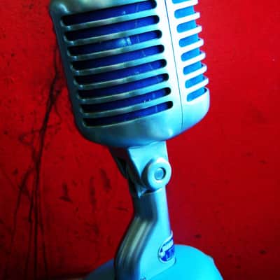 Vintage 1959 Shure 55S Unidyne dynamic cardioid Microphone w S-36 desk stand Elvis 55 55SW Super 55 image 7