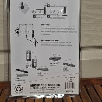 Music Accessories MA-SS-B Split-Screen Pop Filter | NEW image 2