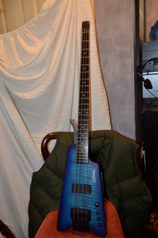 Steinberger synapse 4 string bass guitar blue image 1