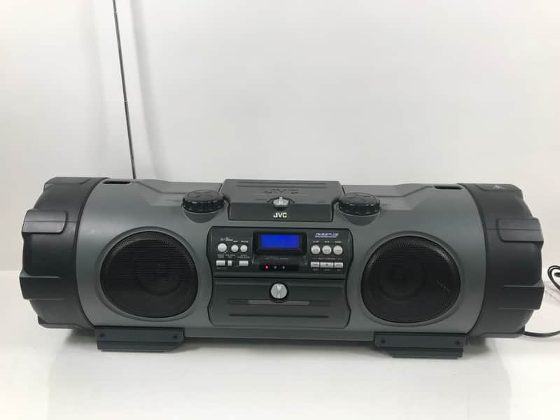 JVC AM/FM Stereo RV-NB1 Cassette / CD / Guitar AMP Kaboom Boombox image 1