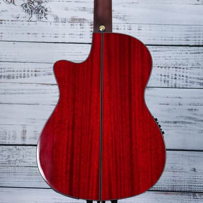Ibanez GA35TCE Cutaway Classical Acoustic-Electric Guitar | Sapphire Red High Gloss image 2
