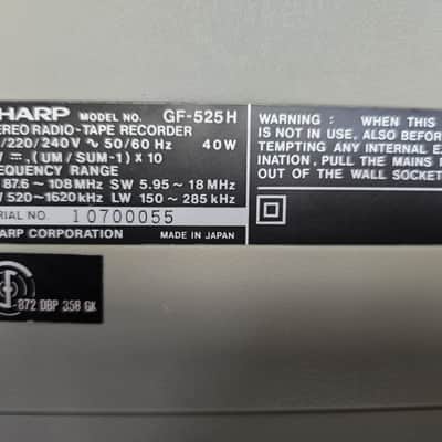 SHARP GH 525H The Searcher Rare Vintage BoomBox Cassette Deck Retro Japan 1982 image 21