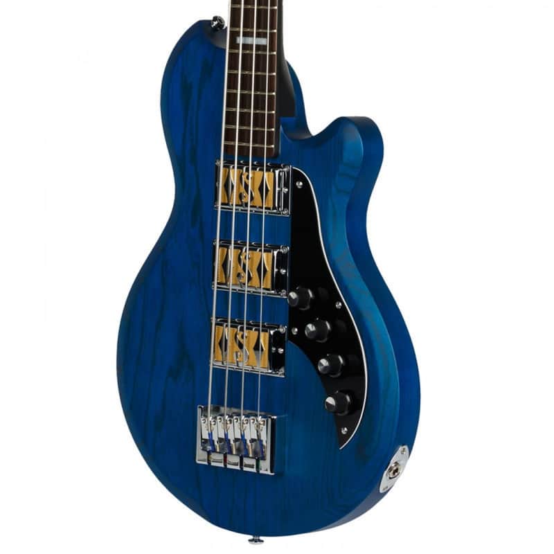 Supro 2043PTB Huntington III with Piezo Pickup Transparent Blue image 2