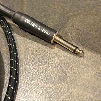 Samson Tourtek Pro TPIW 25ft Woven Instrument Cable - Straight 1/4” - Black/White Tweed image 2