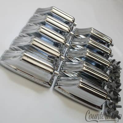 *Rogers 10x Beavertail Bass Drum Lugs Chrome Fullerton Powertone Vintage 60s-70s image 3