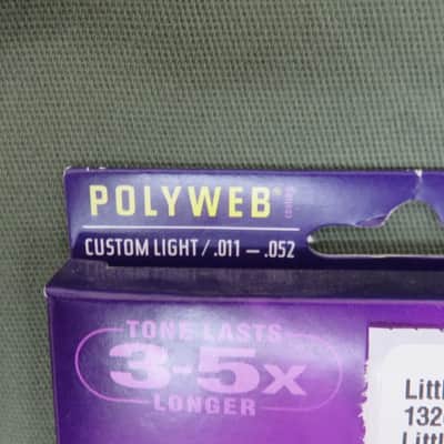 Elixir 11025 Polyweb 80/20 Bronze Acoustic Guitar Strings -Custom Light (11-52) image 2