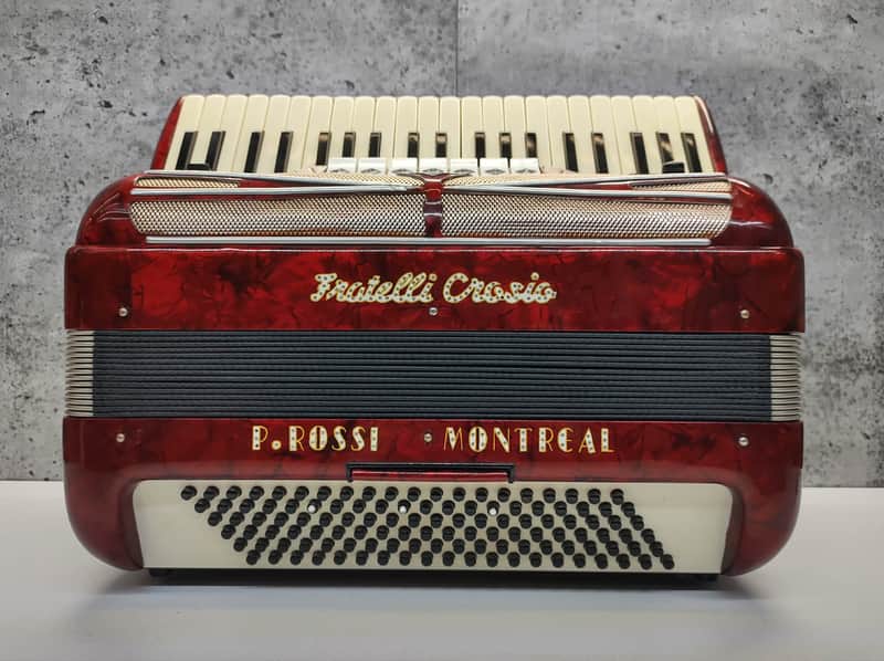 Fratelli Crosio Stradella N-2 Pietro Rossi Custom Chromatic Accordion 120 Bass - Red image 1