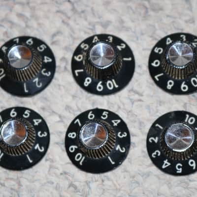 Vintage Original Fender Blackface Amp Control Knobs - Lot of 6 image 3