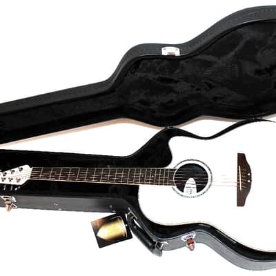 Ovation Celebrity CC24 Mid-Depth White Acoustic-Electric Guitar w/ Case image 9