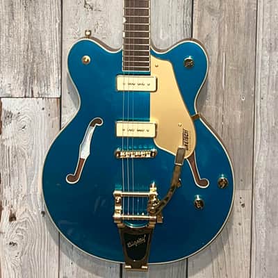 Gretsch Electromatic Pristine LTD Center Block Double-Cut Semi-hollowbody Electric Guitar with Bigsby - Petrol image 2