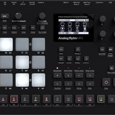 ELEKTRON ANALOG RYTM MKII BLACK : BRAND NEW :  [DETROIT MODULAR]