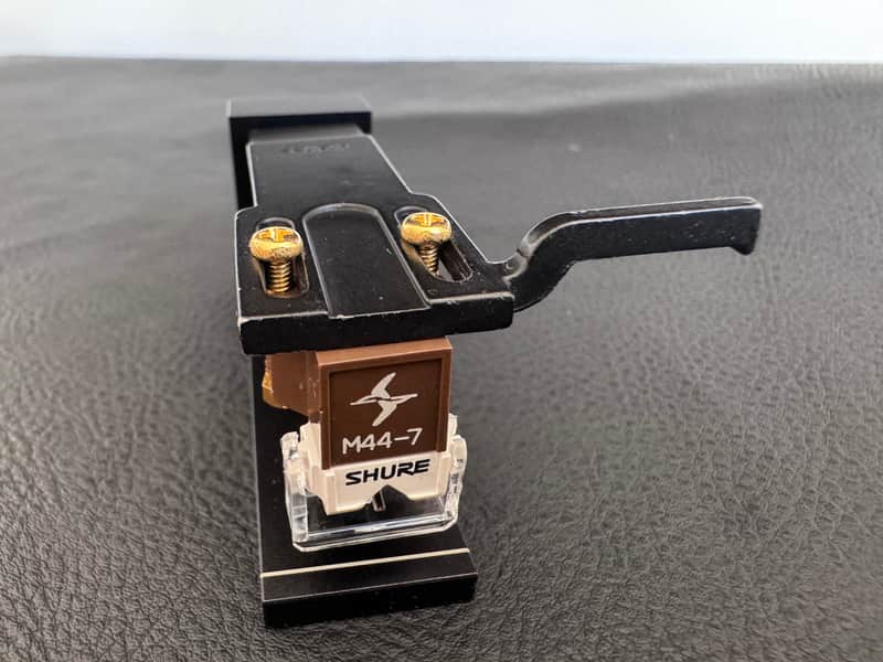 Brown Shure M44-7 "Dynetic" MM Phono Cartridge New N44-7 Stylus ADC LMG-1 Headshell image 1
