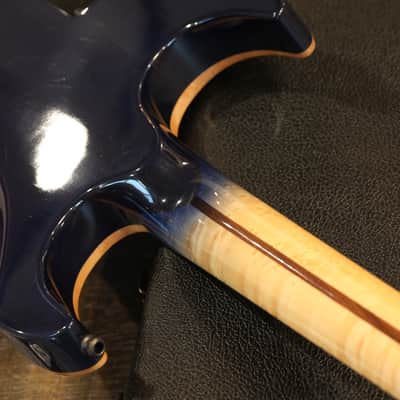 2003 Fender Custom Shop Showmaster Neck Thru Electric Guitar Birdseye Blue Quilt + OHSC image 19