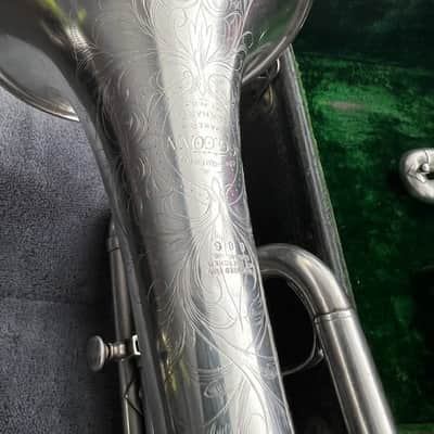1904 Conn Conqueror Cornet – Silver Plate – Engraved “Exchanged for a Buescher” – King Case image 24