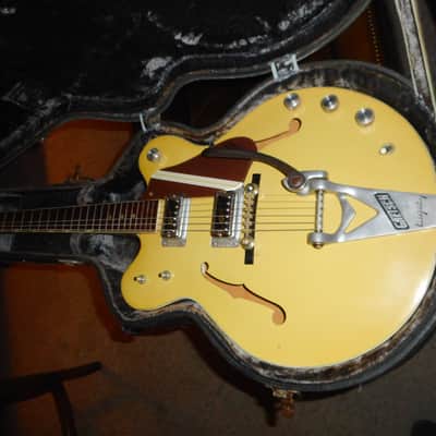 Gretsch 6105 Rally 1967 - 1971 - Bamboo Yellow with Copper Mist Back image 5