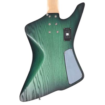 Sandberg Forty Eight Matte Greenburst Fretless 5-String Lefty (Serial #40418) image 3