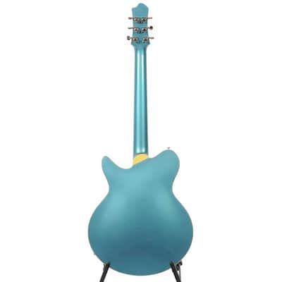 Eastman 2022 Romeo LA Semi-Hollow Electric Guitar with Case - Celestine Blue - Used image 3