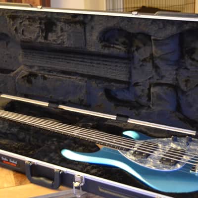 Ernie Ball Music Man Stingray HH 5 Family Reserve 2010 Turquoise Pearl image 6