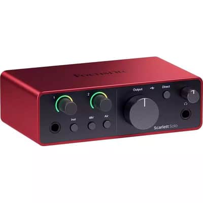 Focusrite Scarlett Solo 4th Gen USB-C Audio Interface + ZDM-1 Podcast Mic Pack image 3