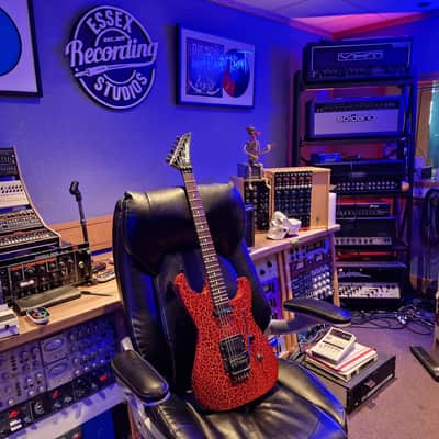 RARE 1988 Jackson USA Custom Shop Limited Edition Lava Crackle American Super Strat Pre-Fender Signed Guitar image 16