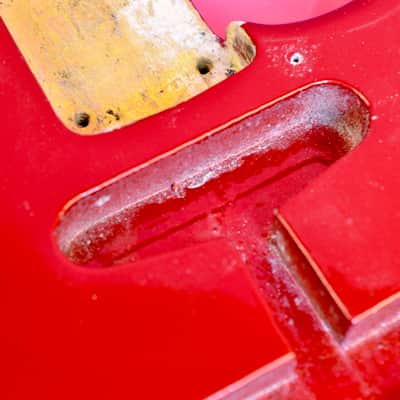 Vintage 1964 / 1965 Fender Stratocaster Project Body - Very Old Candy Apple Red Refinish - Pre-CBS SRV Strat Real Deal 1964 image 8