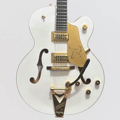 Gretsch G6136T White Falcon Hollow Body Bigsby MIJ Electric Guitar - White image 1
