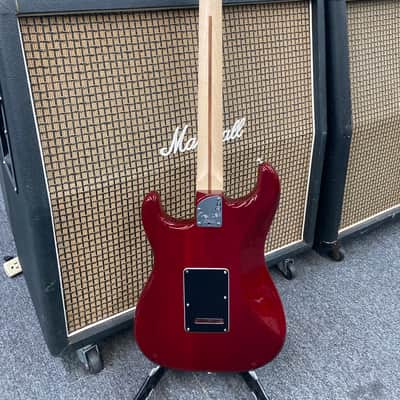 Fender American Select Mahogany Stratocaster HSS with Rosewood Fretboard - 2011 - Crimson Red Transparent image 5