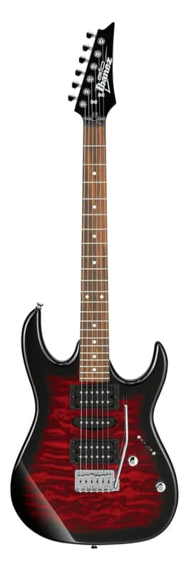 Ibanez GRX70QATRB GIO RX 6-String Electric Guitar, Transparent Red Burst image 1