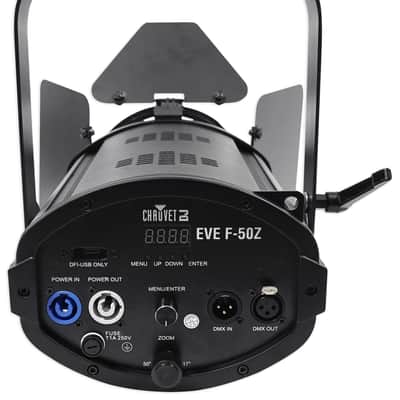 (2) Chauvet DJ EVE F-50Z LED Fresnel DMX White D-Fi Spot Lights, w/ Manual Zoom image 5